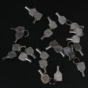 Lot of 24 Vintage 1103 Tubular Barrel Keys Appx 1-3/16" Long Vending Machine